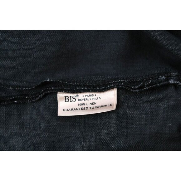 Vintage Gene Ewing 100% Linen Black Textured Light-Weight Jacket - Picture 10 of 10